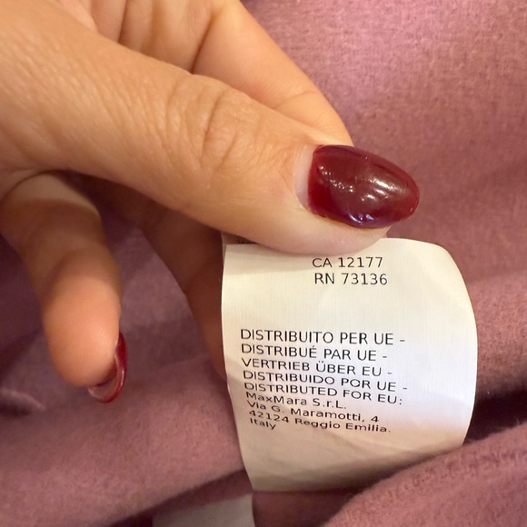 S’ Max Mara 100% Wool Coat Women’s Pink Belted USA 2/I 36 - Picture 7 of 10